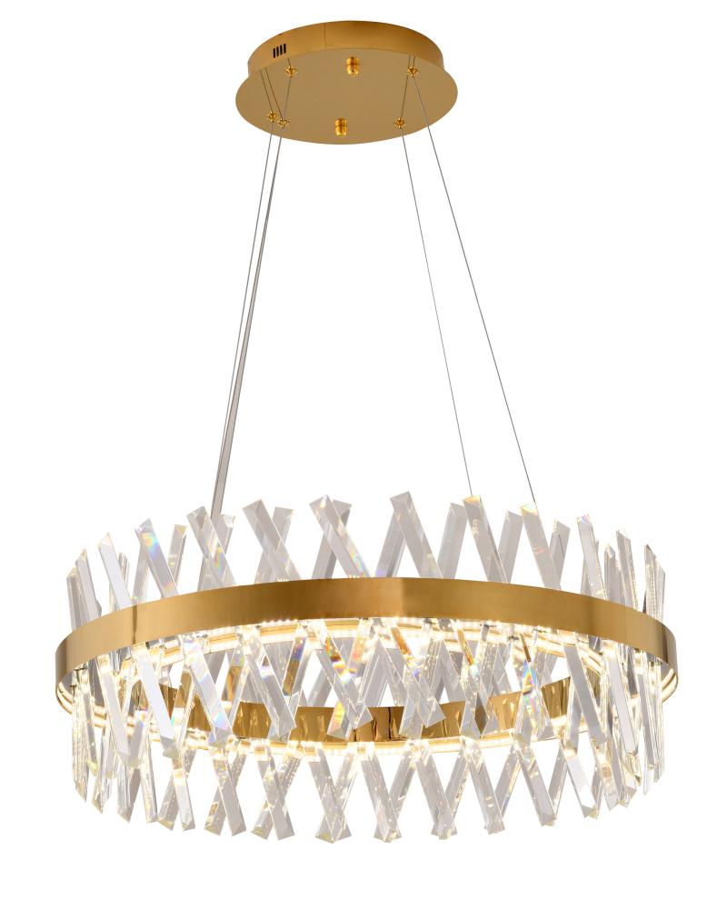 Metal & Crystal LED Chandelier