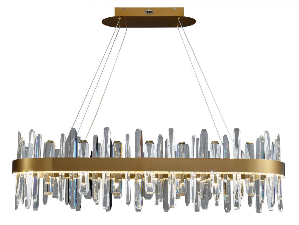 Stainless Steel & Crystal LED Chandelier