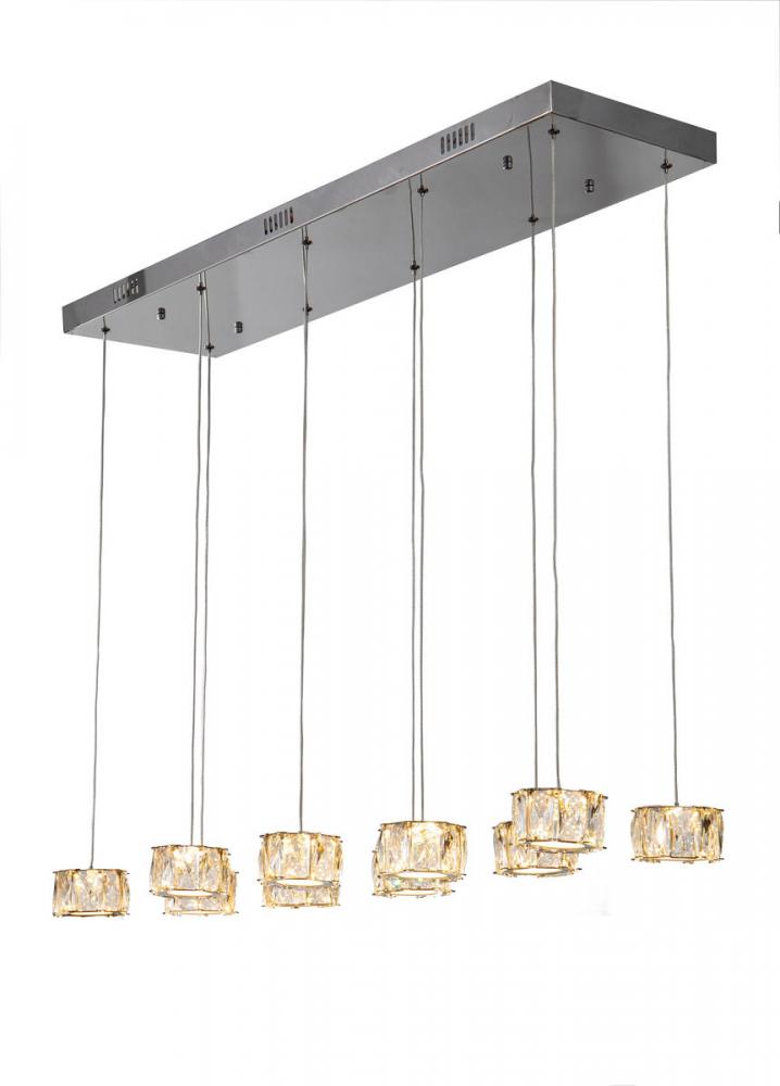 Metal & Crystal LED Island Lighting