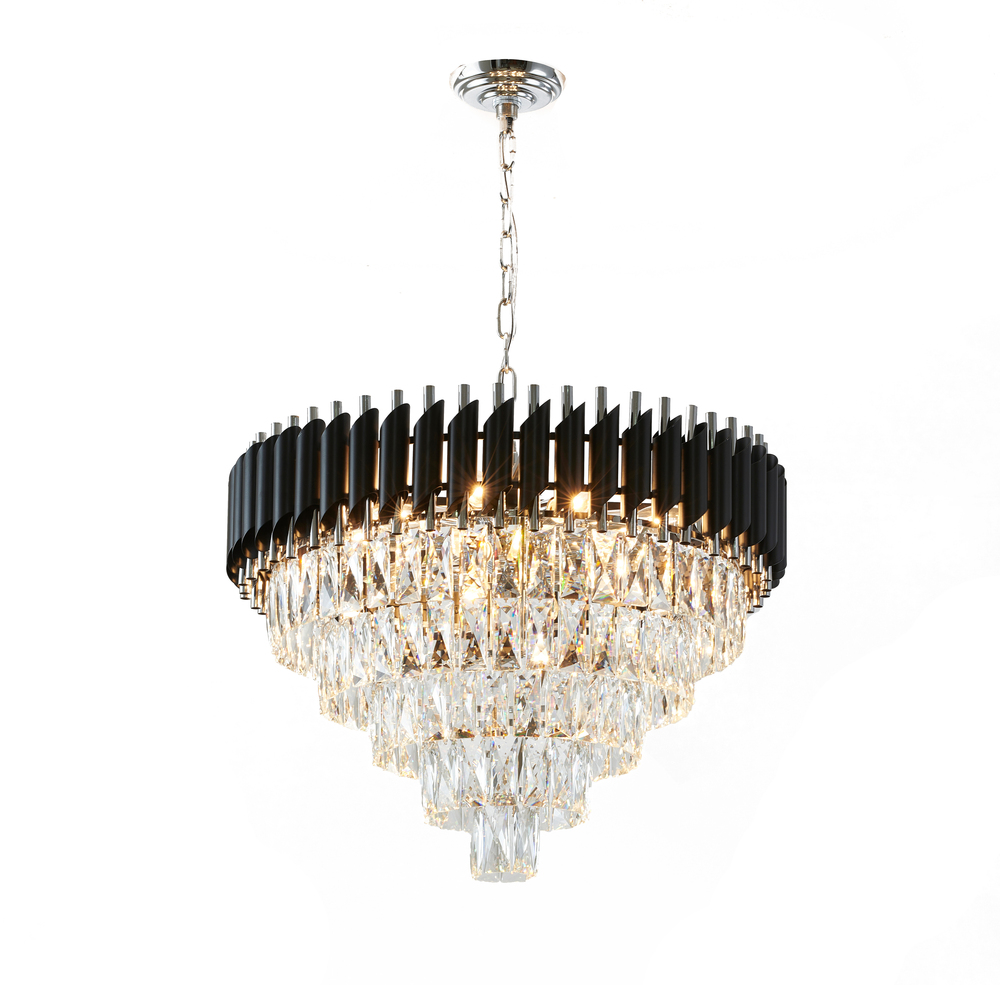 Black and Chrome Chandelier