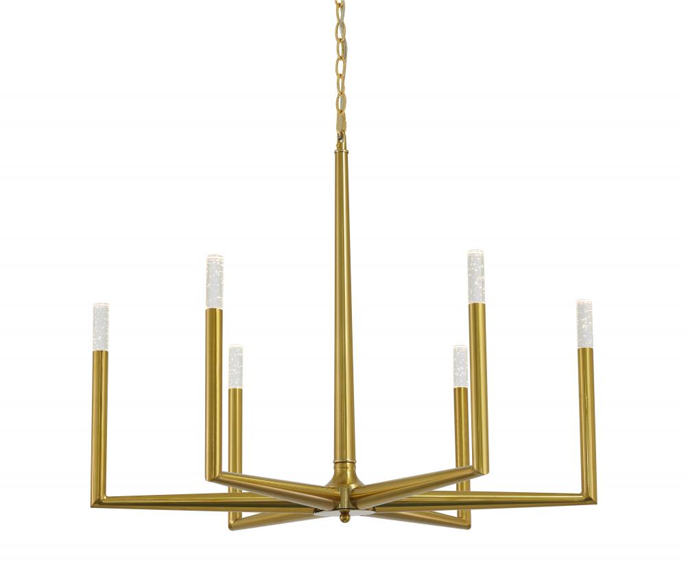 Satin Brass Chandelier