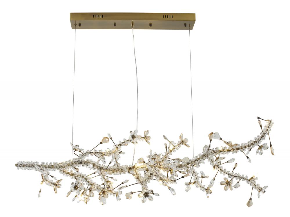 Stainless Steel & Crystal Chandelier