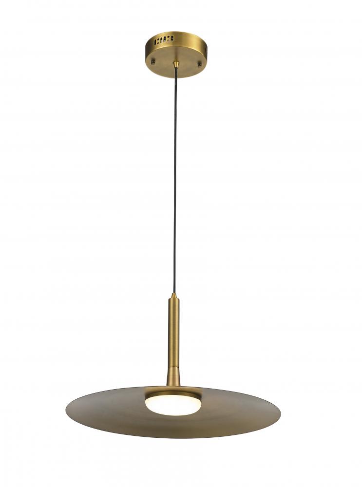 Antique Brass LED Single Pendant Lighting