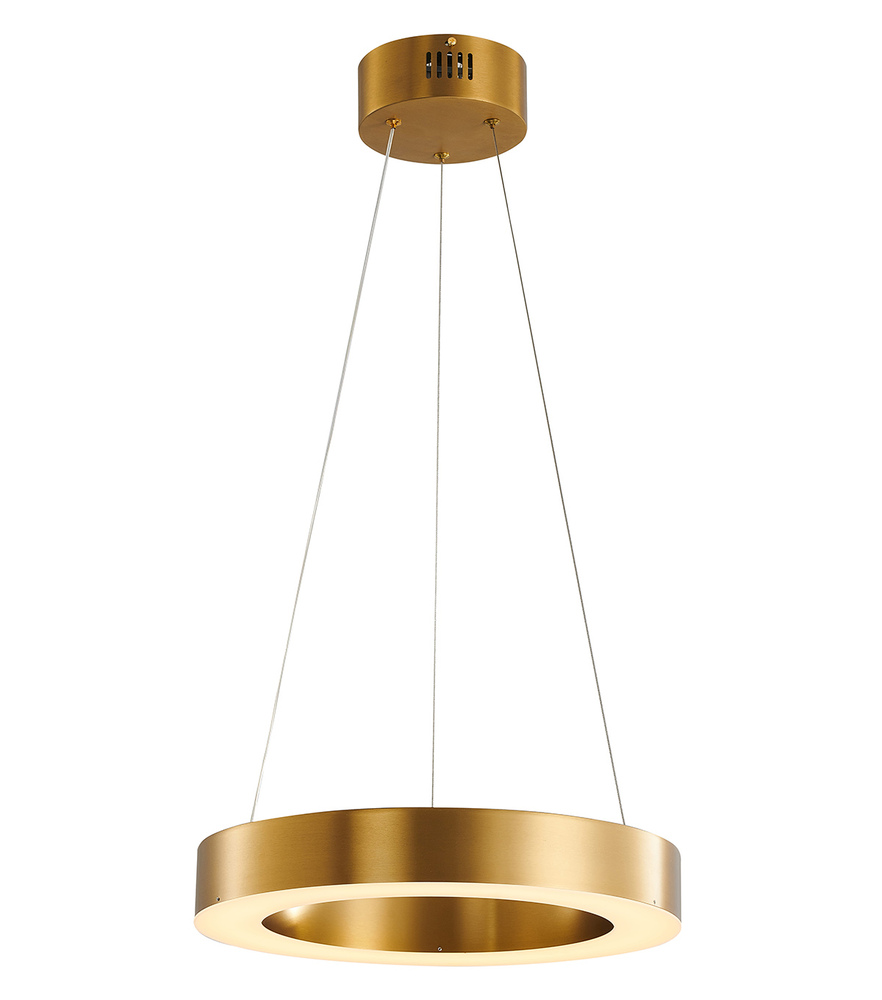 LED Chandelier Antique Brass