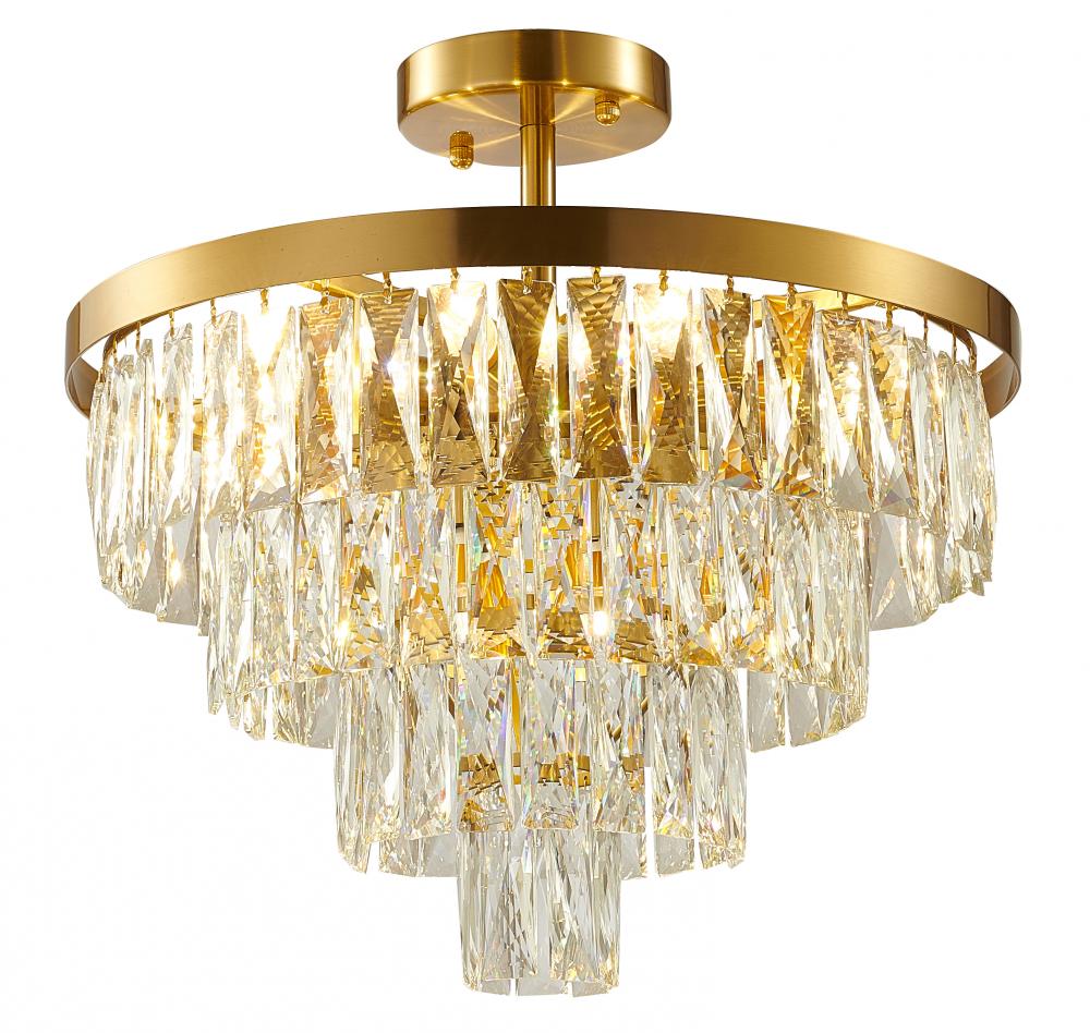 Gold Semi Flush Mount