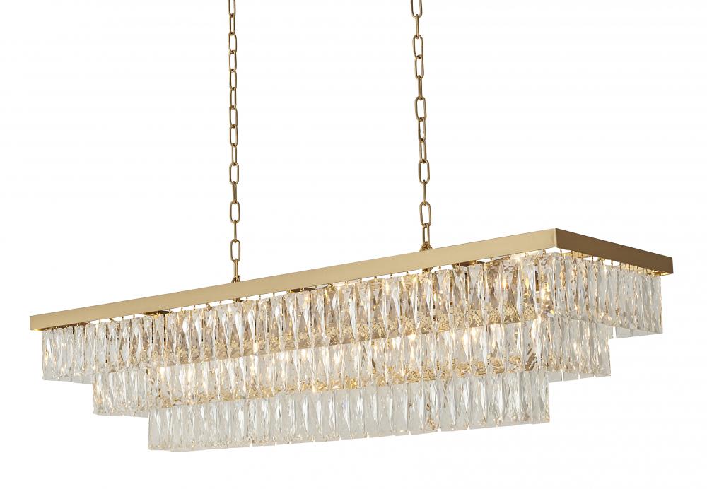 Metal & Crystal Chandelier