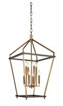 Bethel International Canada LA24C18CO - Antique Brass & Black Chandelier