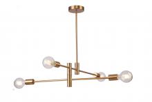 Bethel International Canada TR76C30BR - Chandelier Black & Brushed Bronze