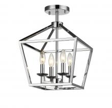 Bethel International Canada YS6217-4SF - Chandelier Shiny Nickel