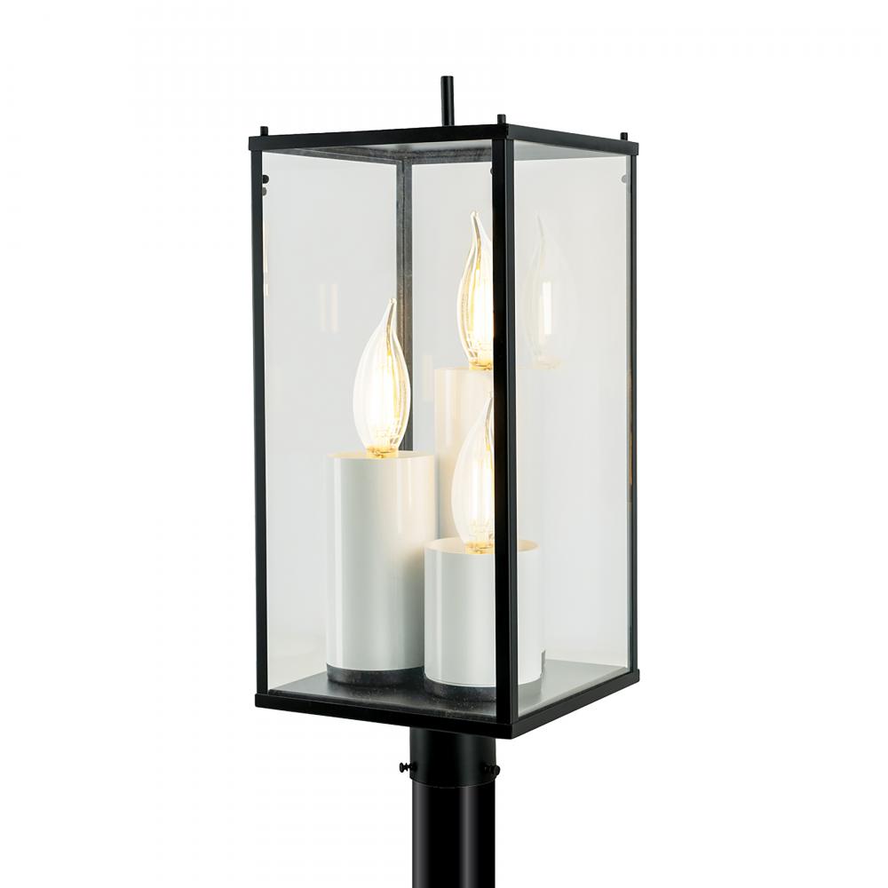 Back Bay 23.25'' High 3-Light Outdoor Post Light - Matte Black