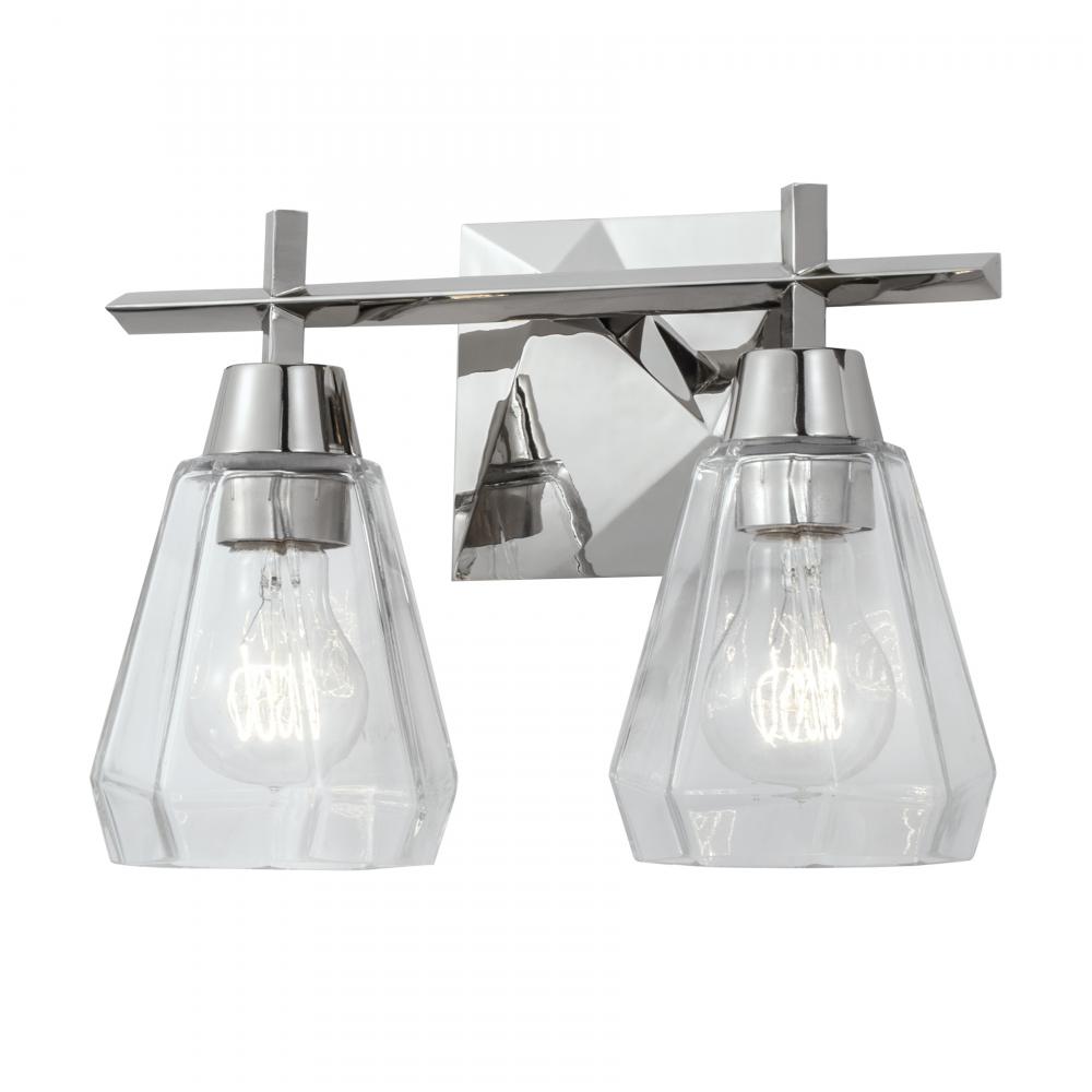 Arctic 12.4'' Wide 2-Light Vanity Light - Polished Nickel