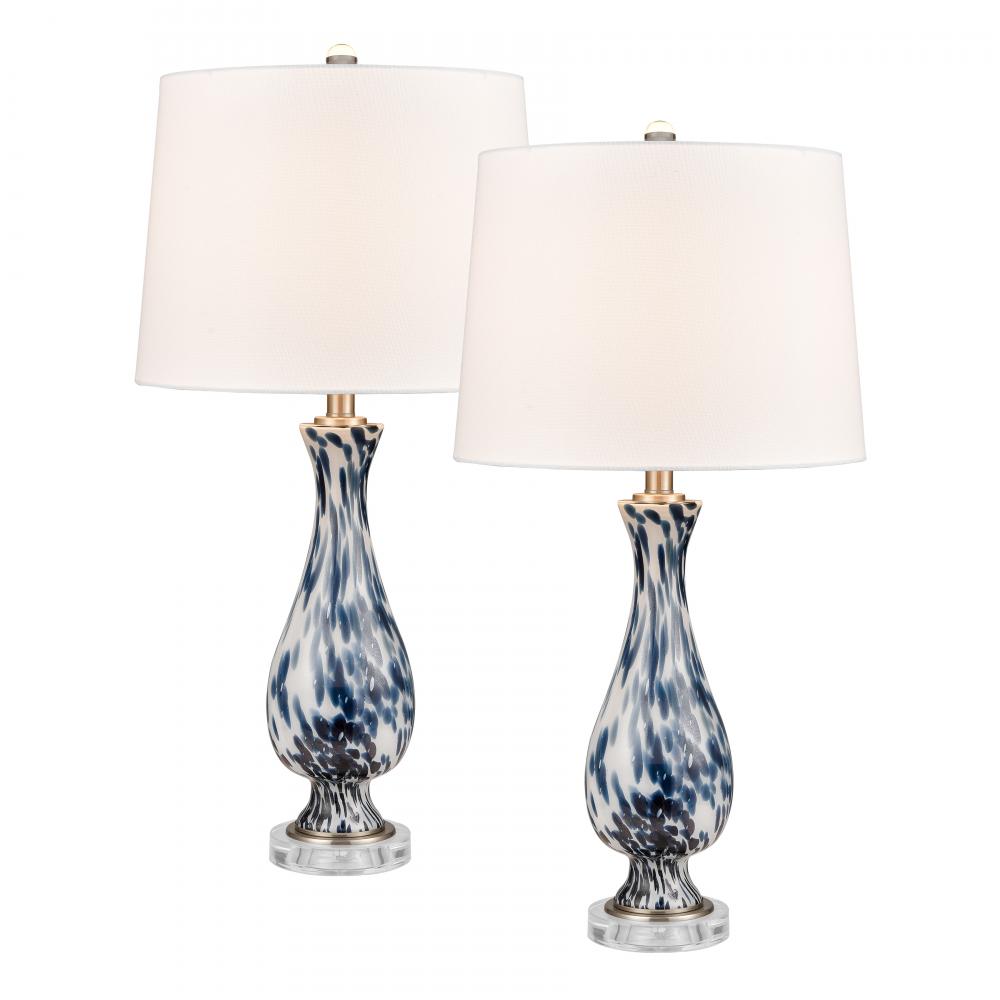 Cordelia Sound 30'' High 1-Light Table Lamp - Set of 2 Blue