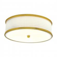 ELK Home 5665-SB-WG - Prism 16.75'' Wide 3-Light Flush Mount - Satin Brass